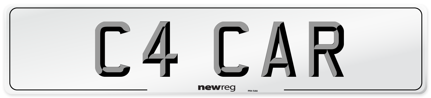 C4 CAR Number Plate from New Reg
